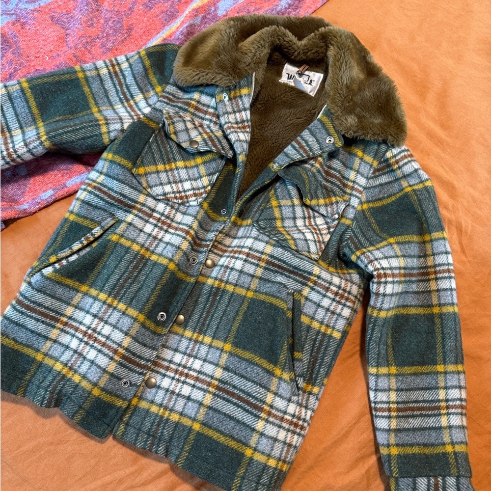 1970’s Woolrich Green and Yellow Puffer Jacket